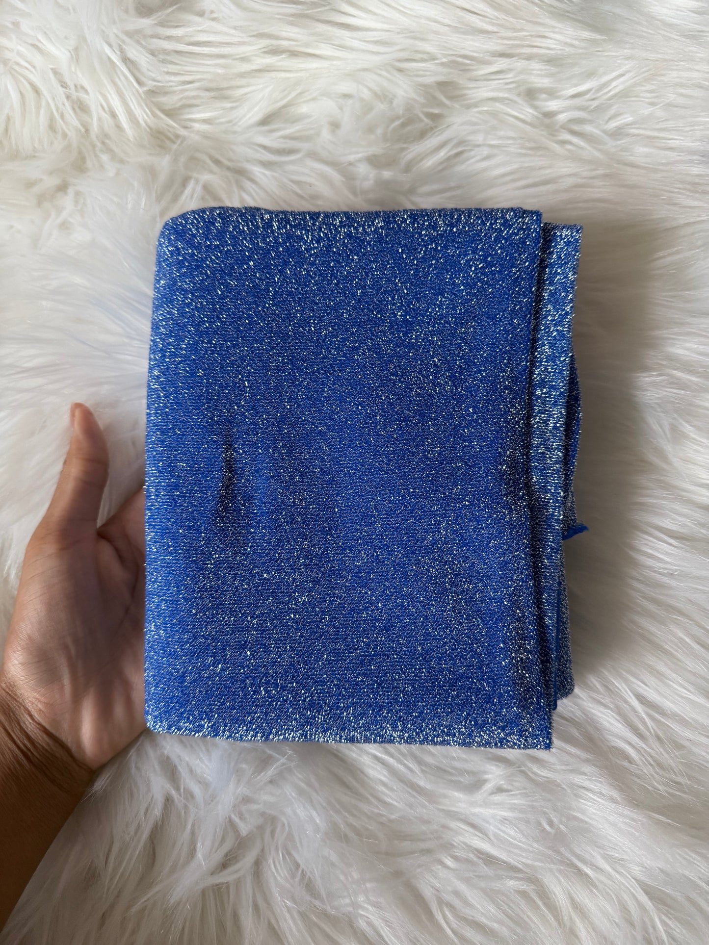 Royal blue shimmer spandex