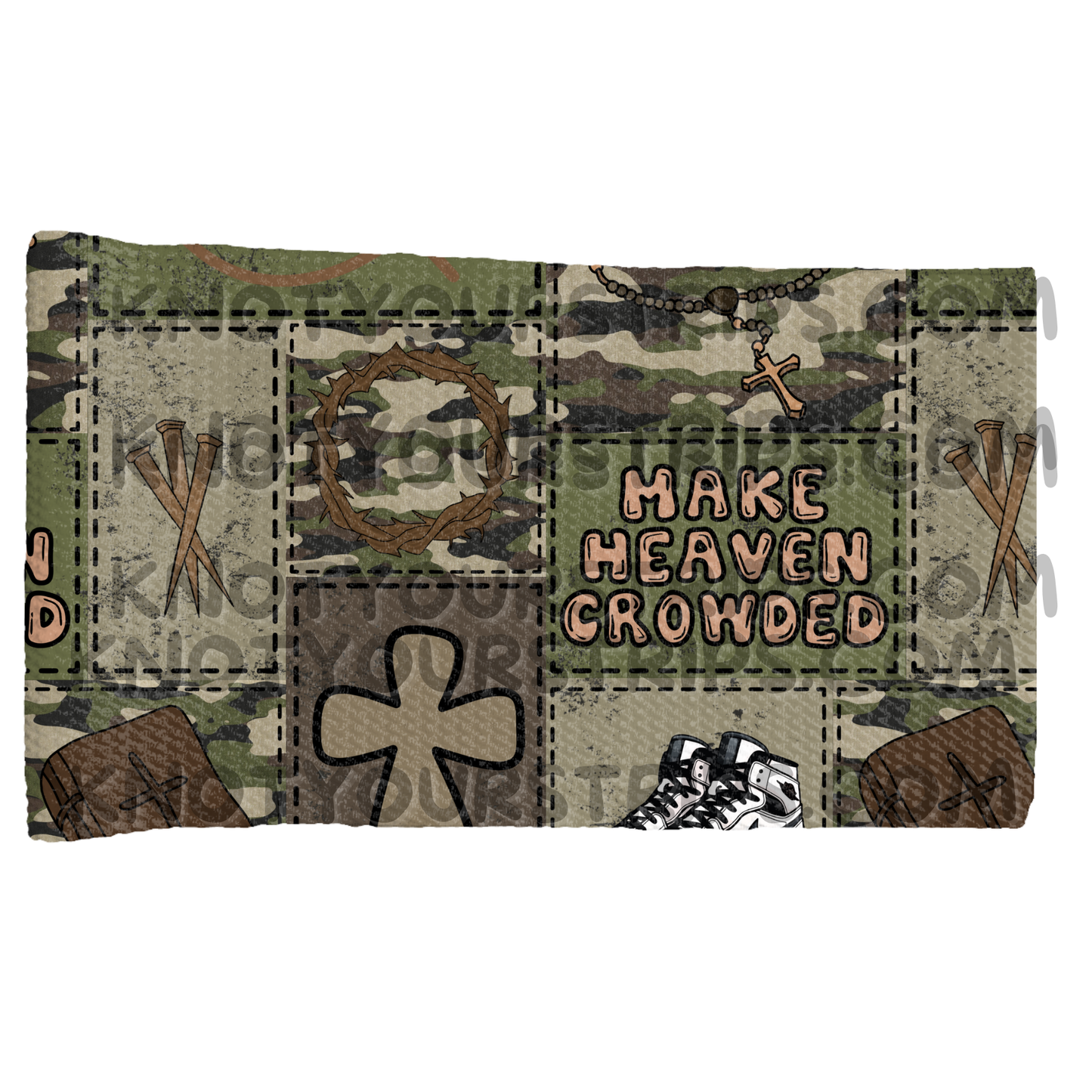 Make heaven crowded collage camo strip