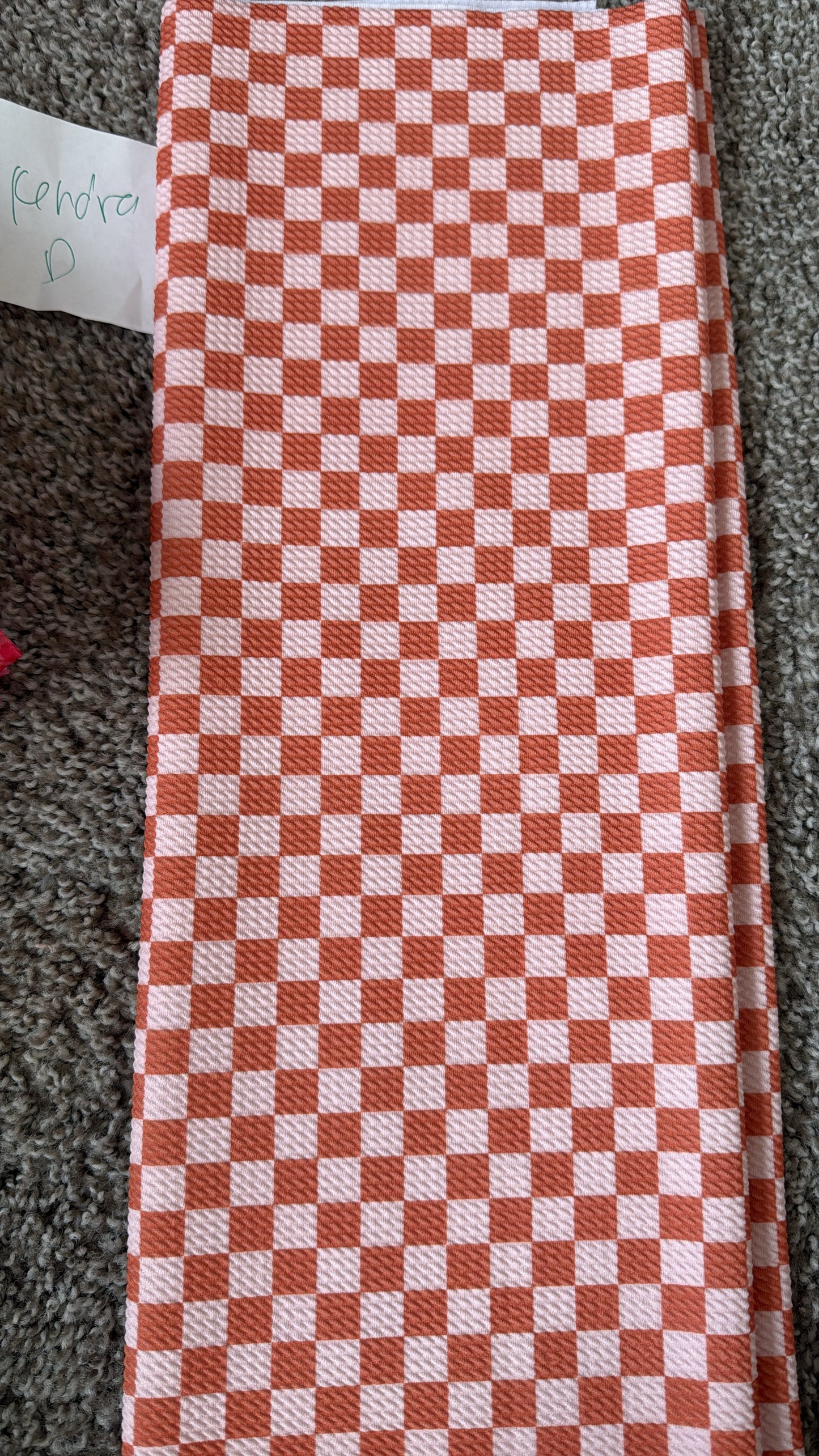 Dark orange checkered 5xwof strip