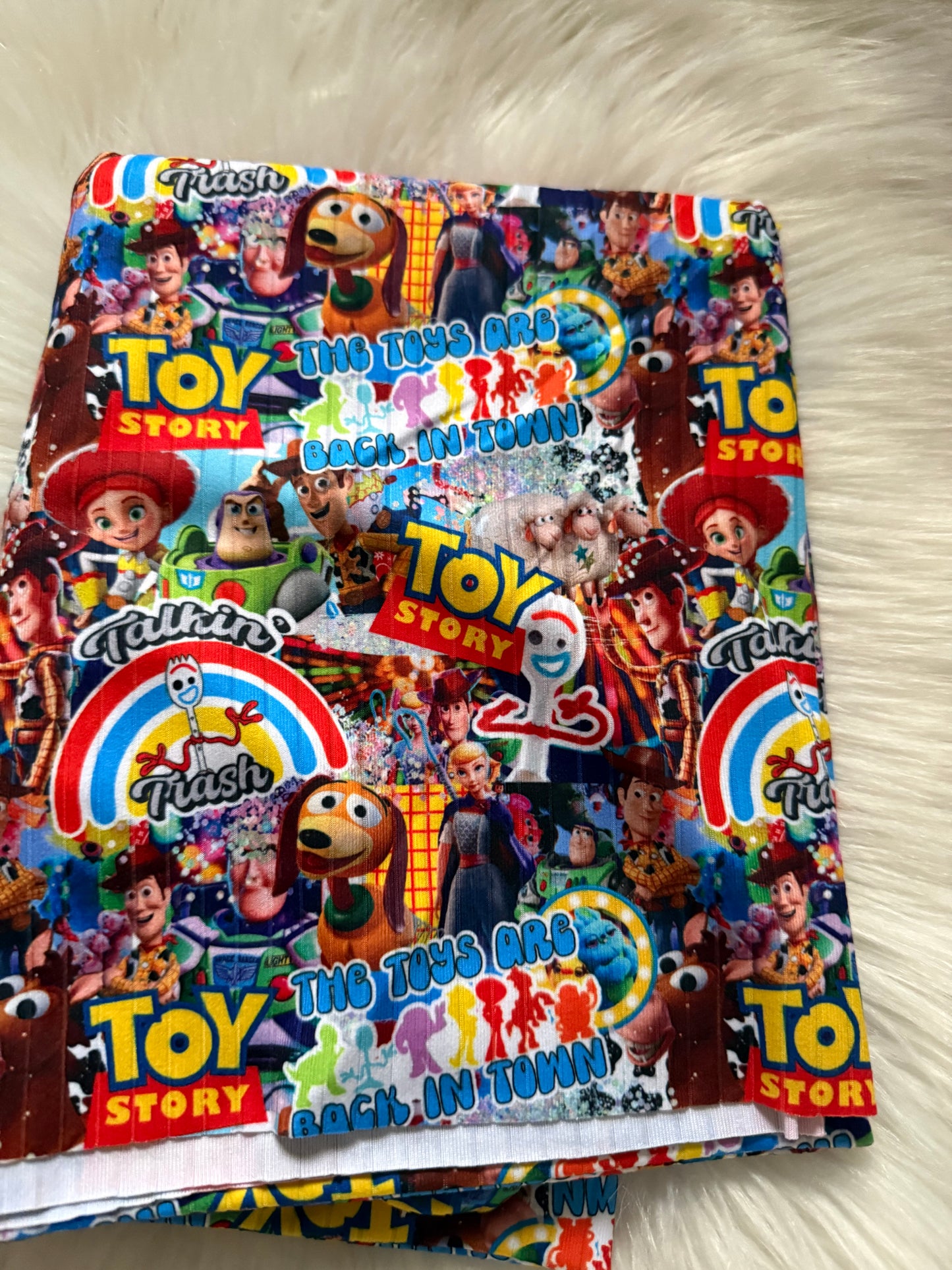 Toy Story patchwork brushed ribknit