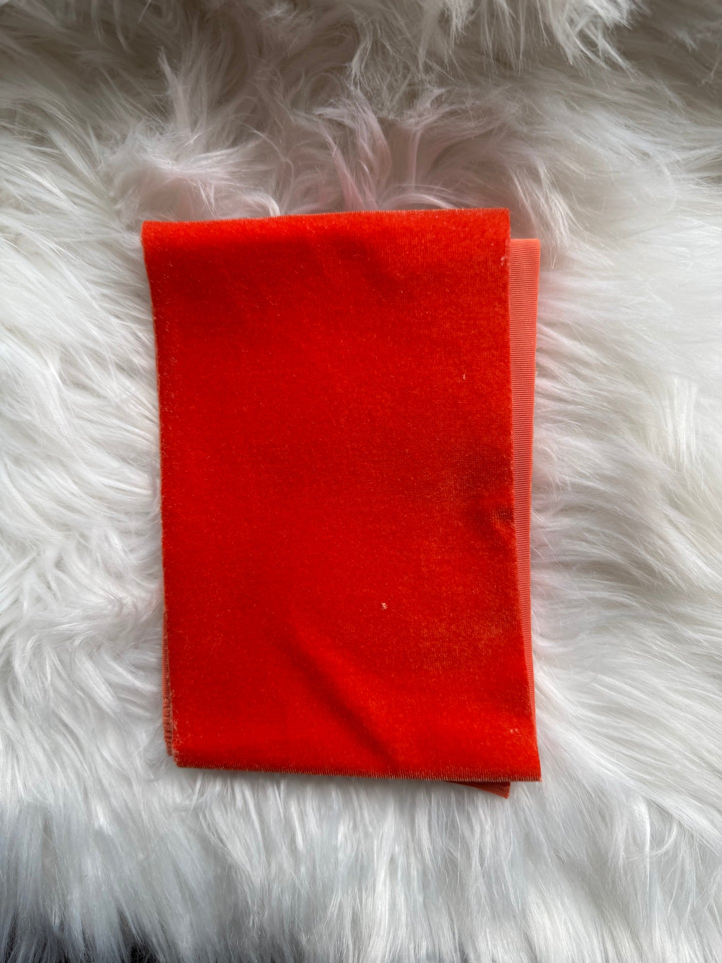 Orange velvet solid strip