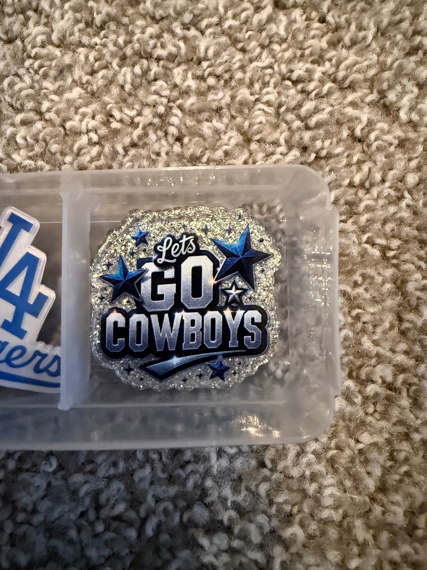 Go cowboys acrylic flat back