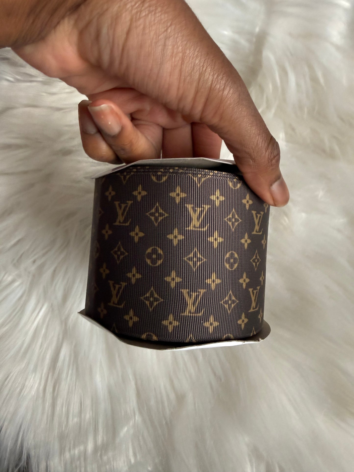 Brown lv 3 inch ribbon
