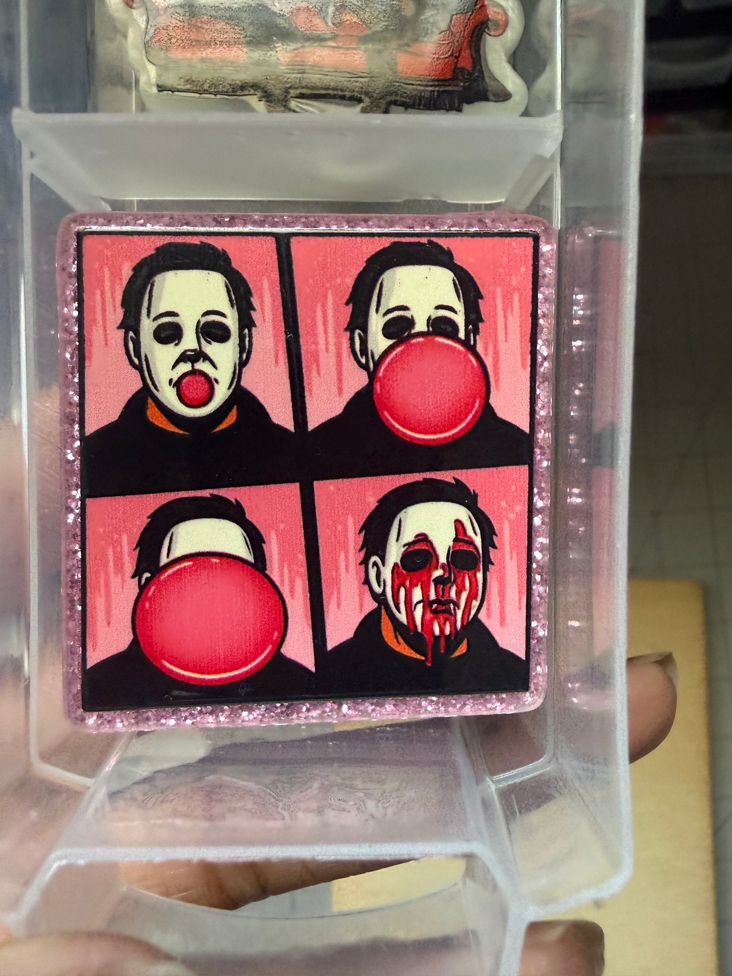 Horror friend bubblegum acrylic flat back