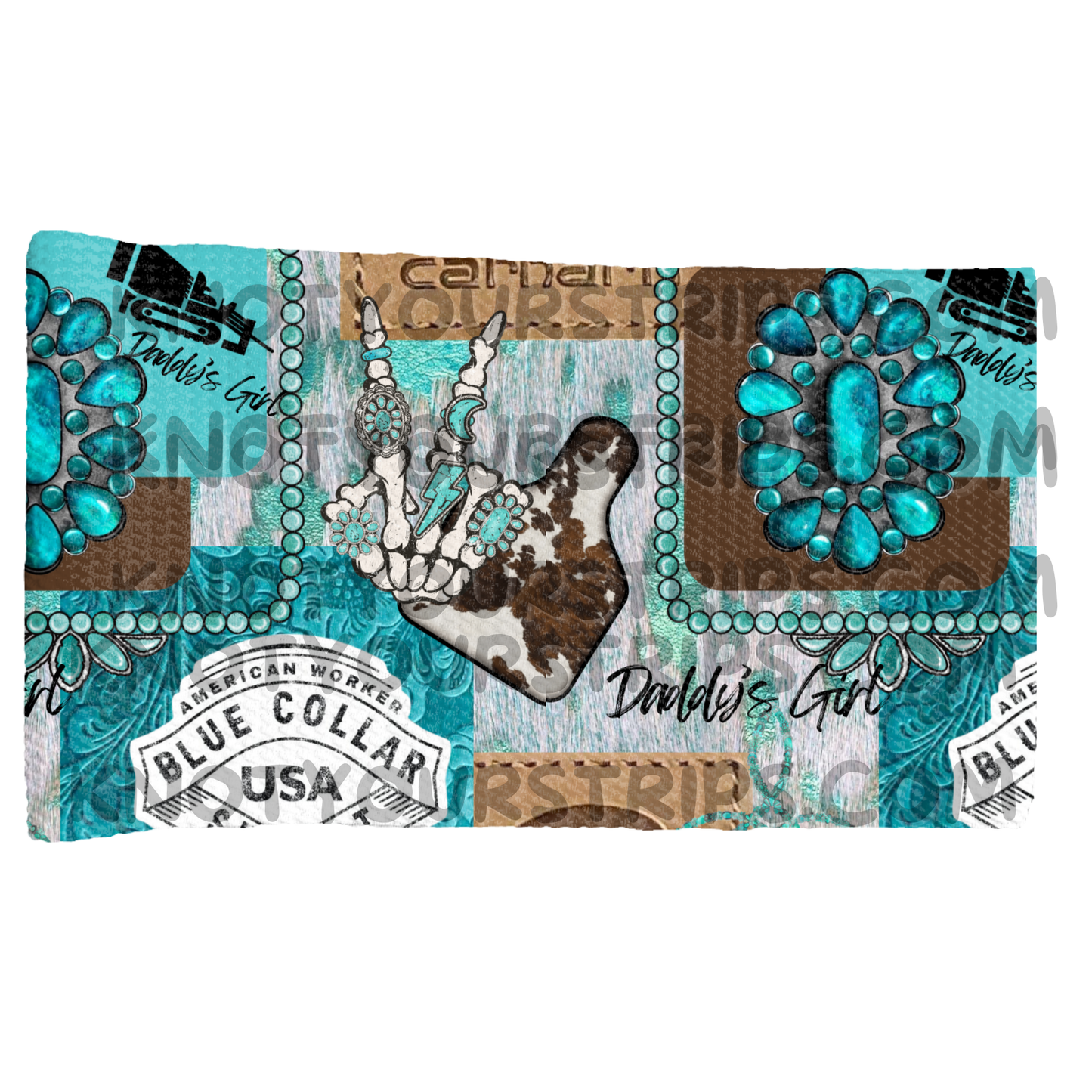 Blue collar patchwork