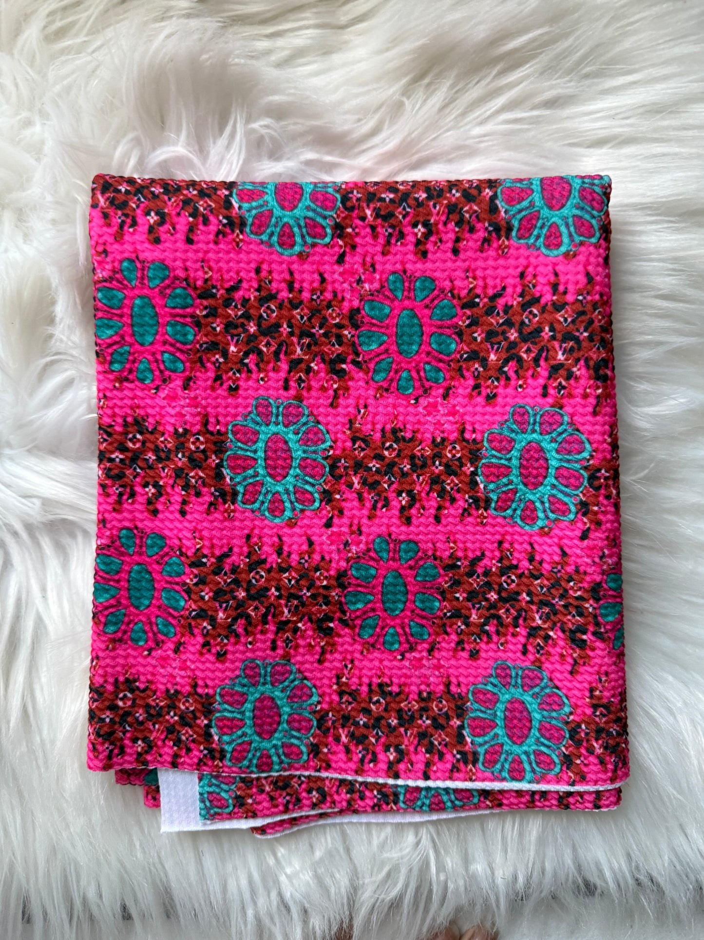Western cheetah flame bullet half yard