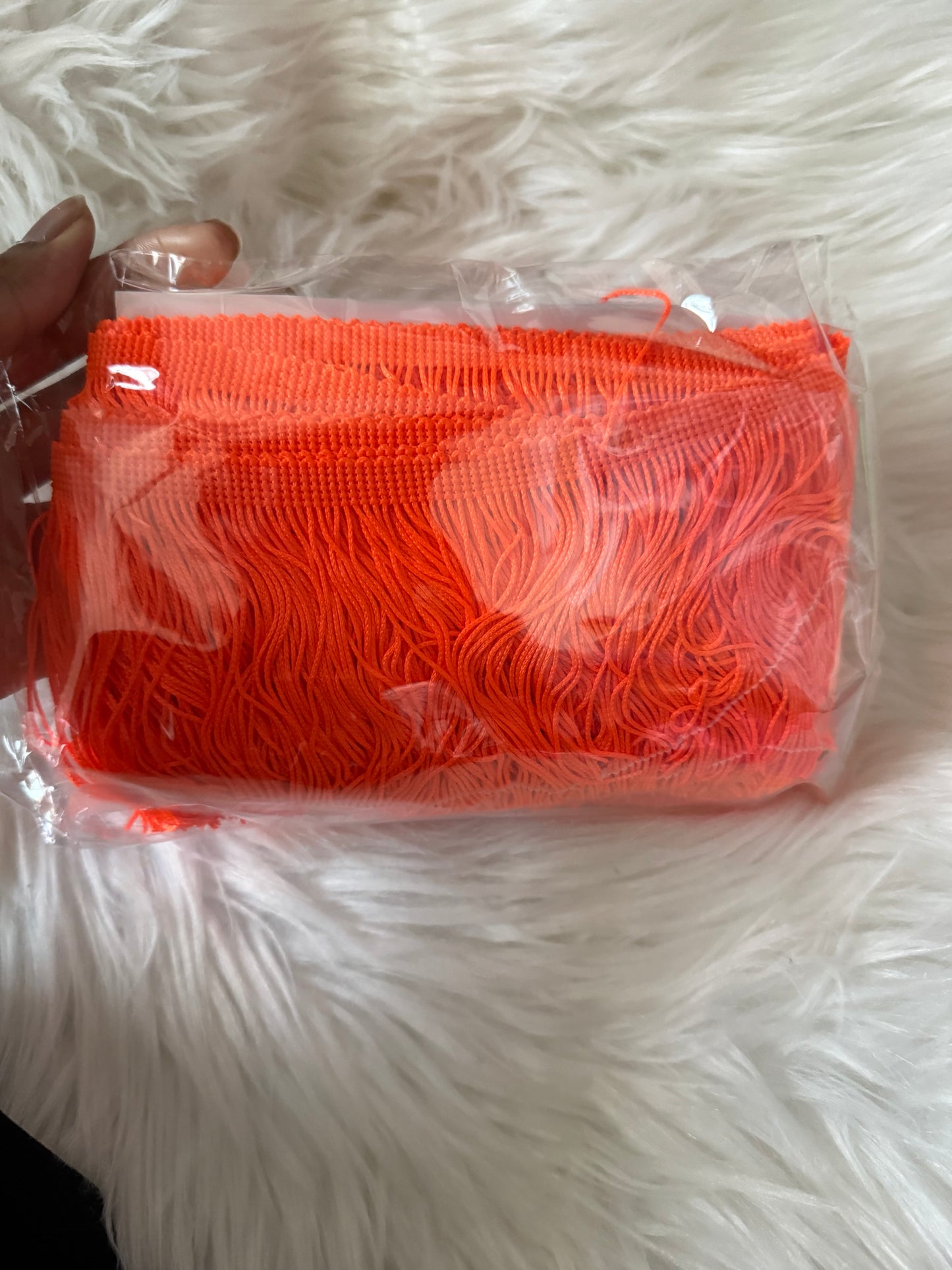 Neon orange 4 inch Fringe