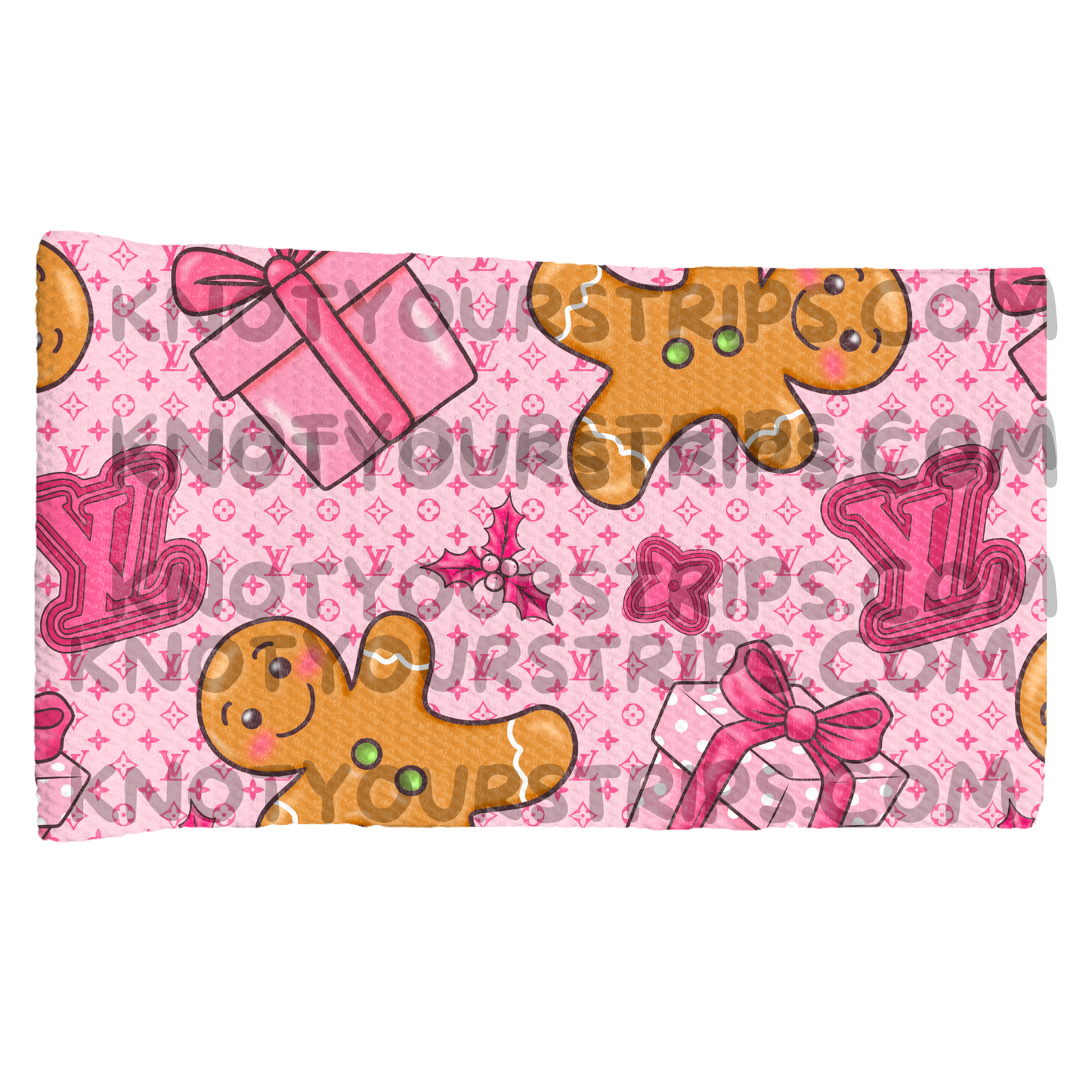 Pink boujee gingerbread man strip