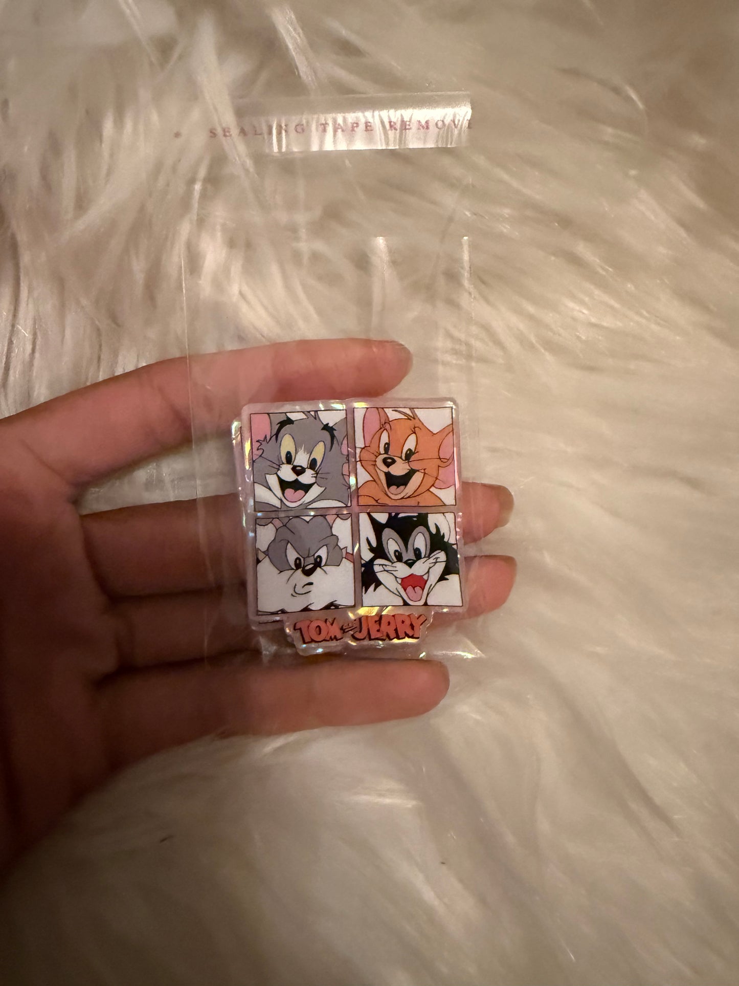 Tom and Jerry acrylic flat back