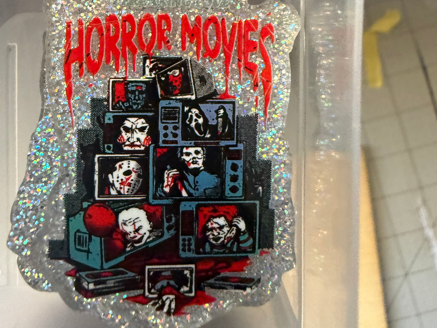 Horror movies acrylic flat back