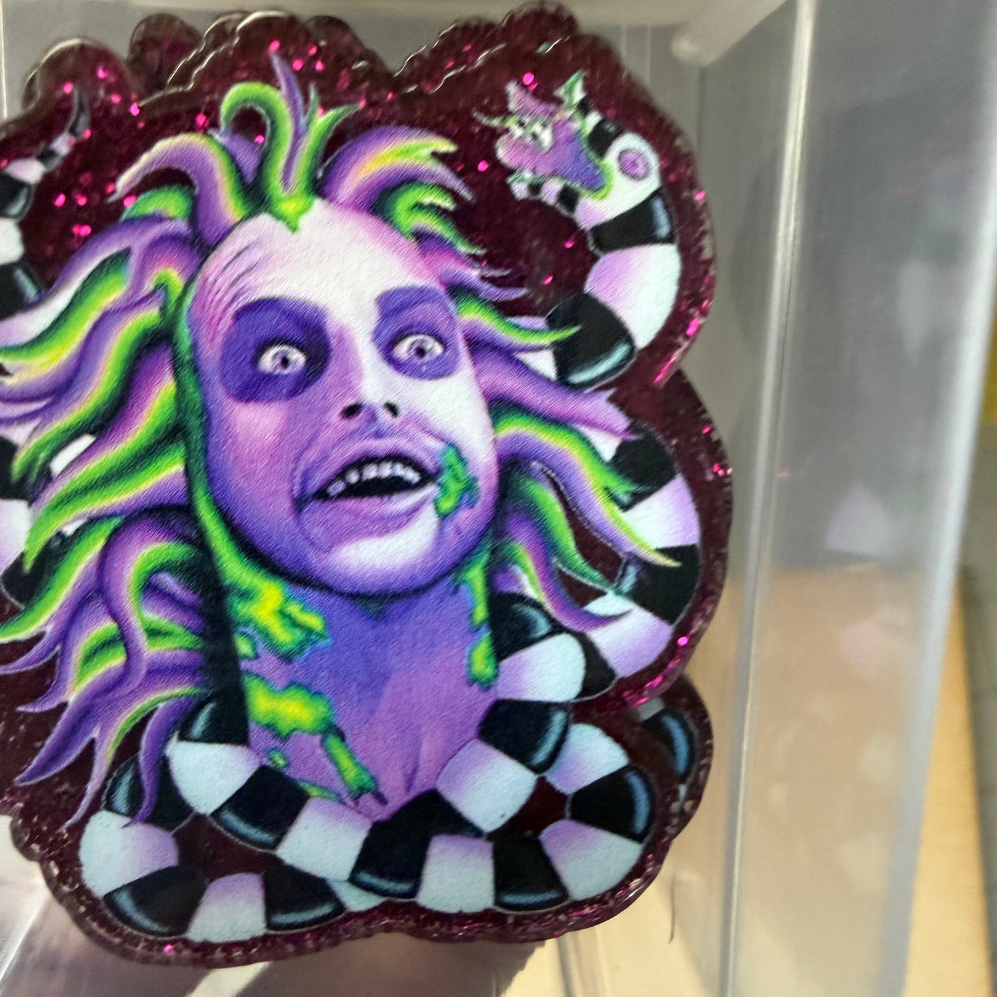 Beetlejuice acrylic flat back