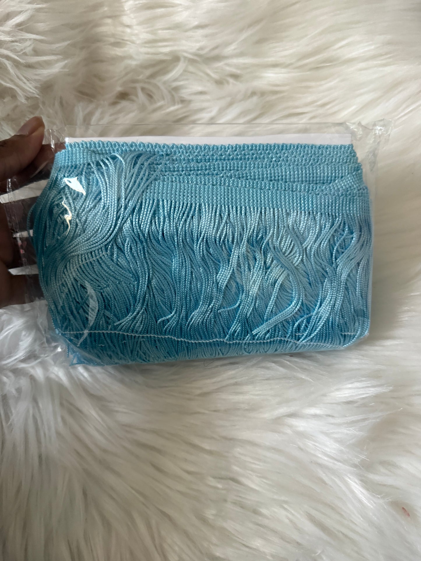 Sky blue 4 inch Fringe