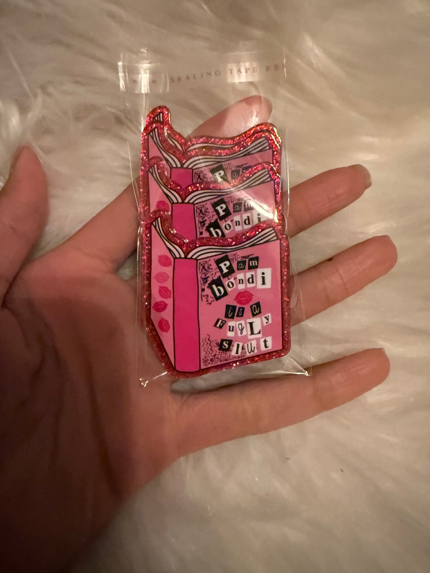 Burn book acrylic flat back