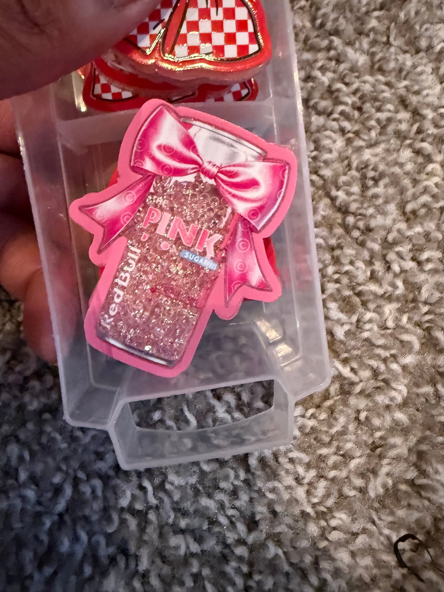 Pink redbull acrylic shaker
