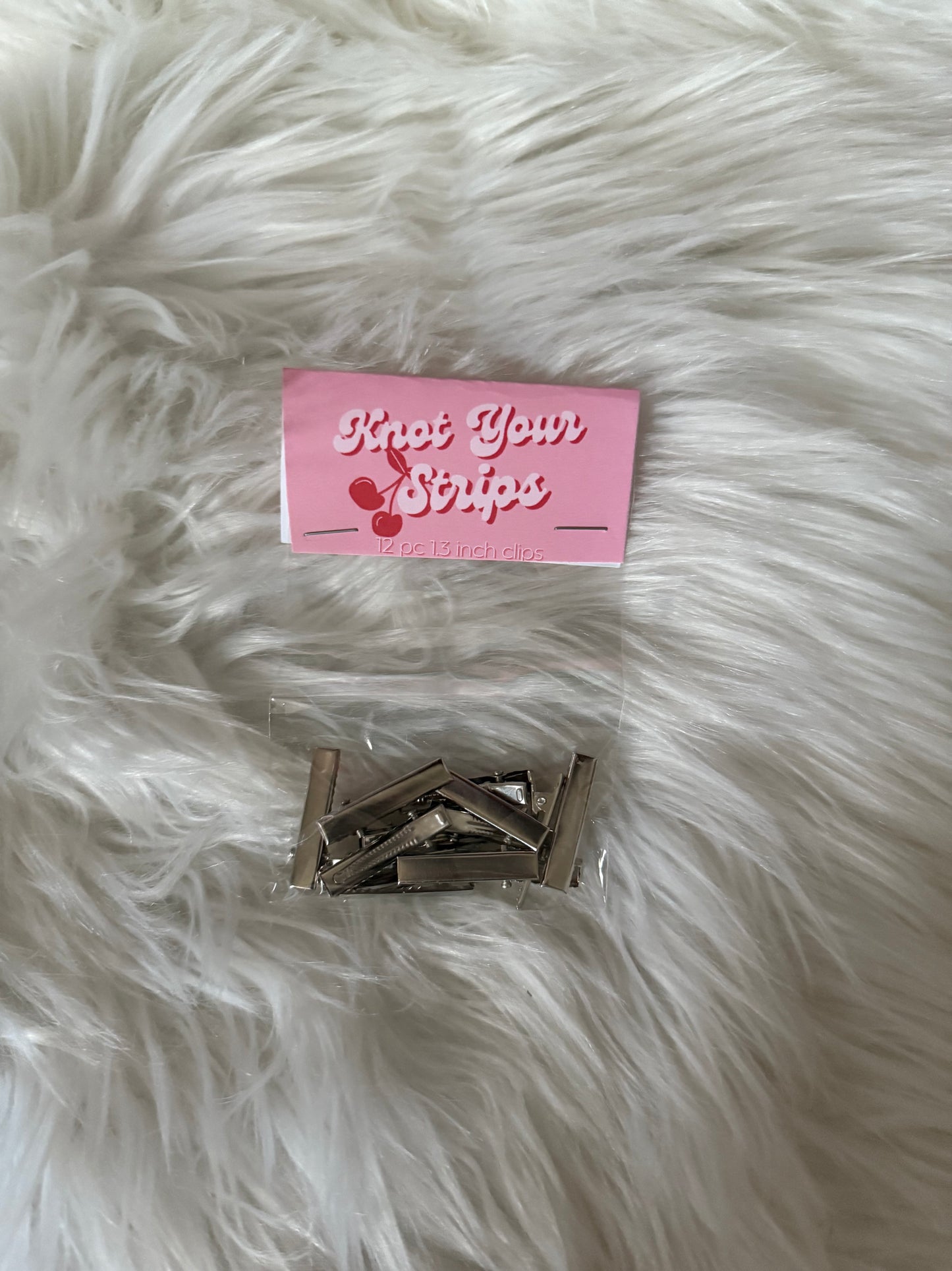 1.3 inch silver clips 12pc