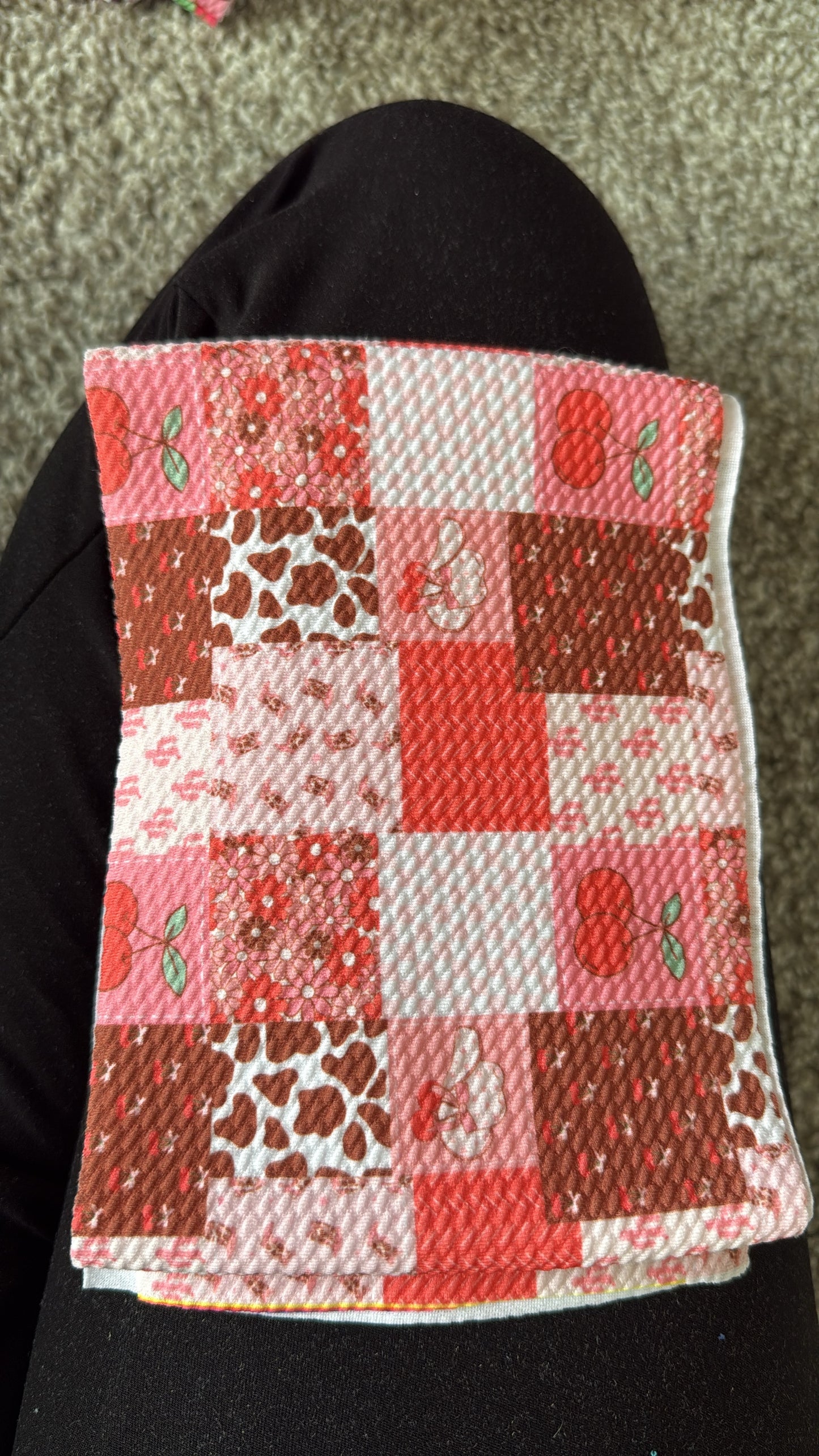 Cherry patchwork 5xwof strip