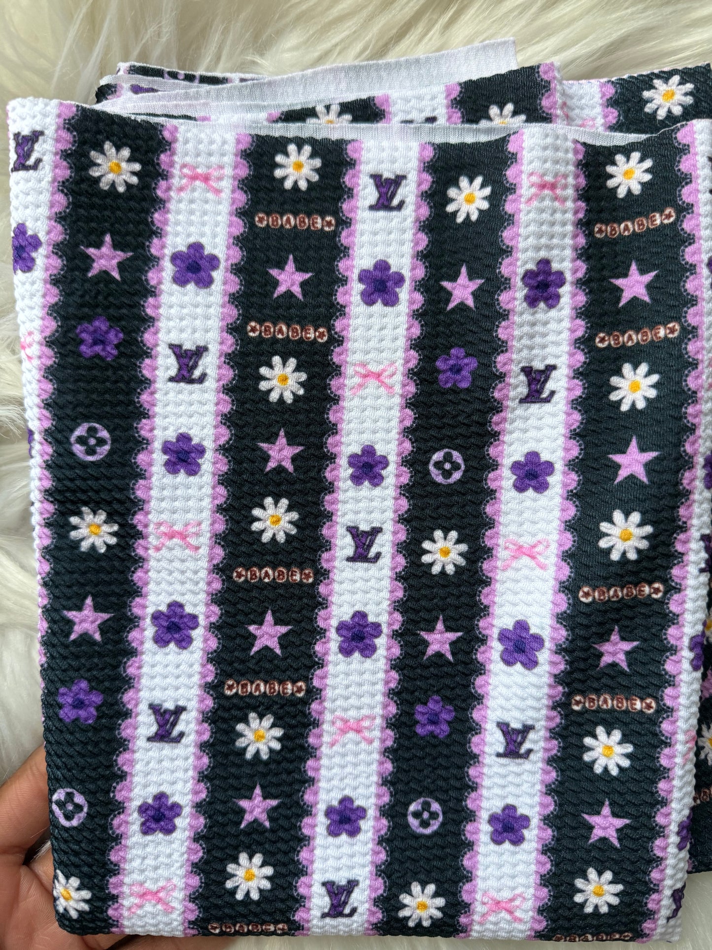 Purple stripes boujee bullet half yard