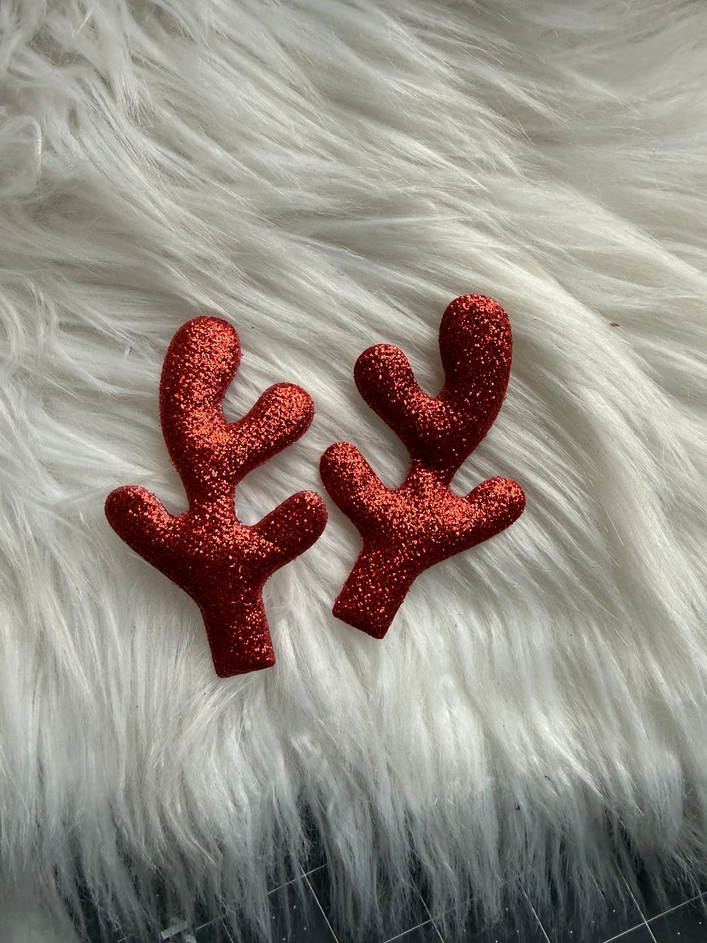 Red glitter deer antlers bow accessories