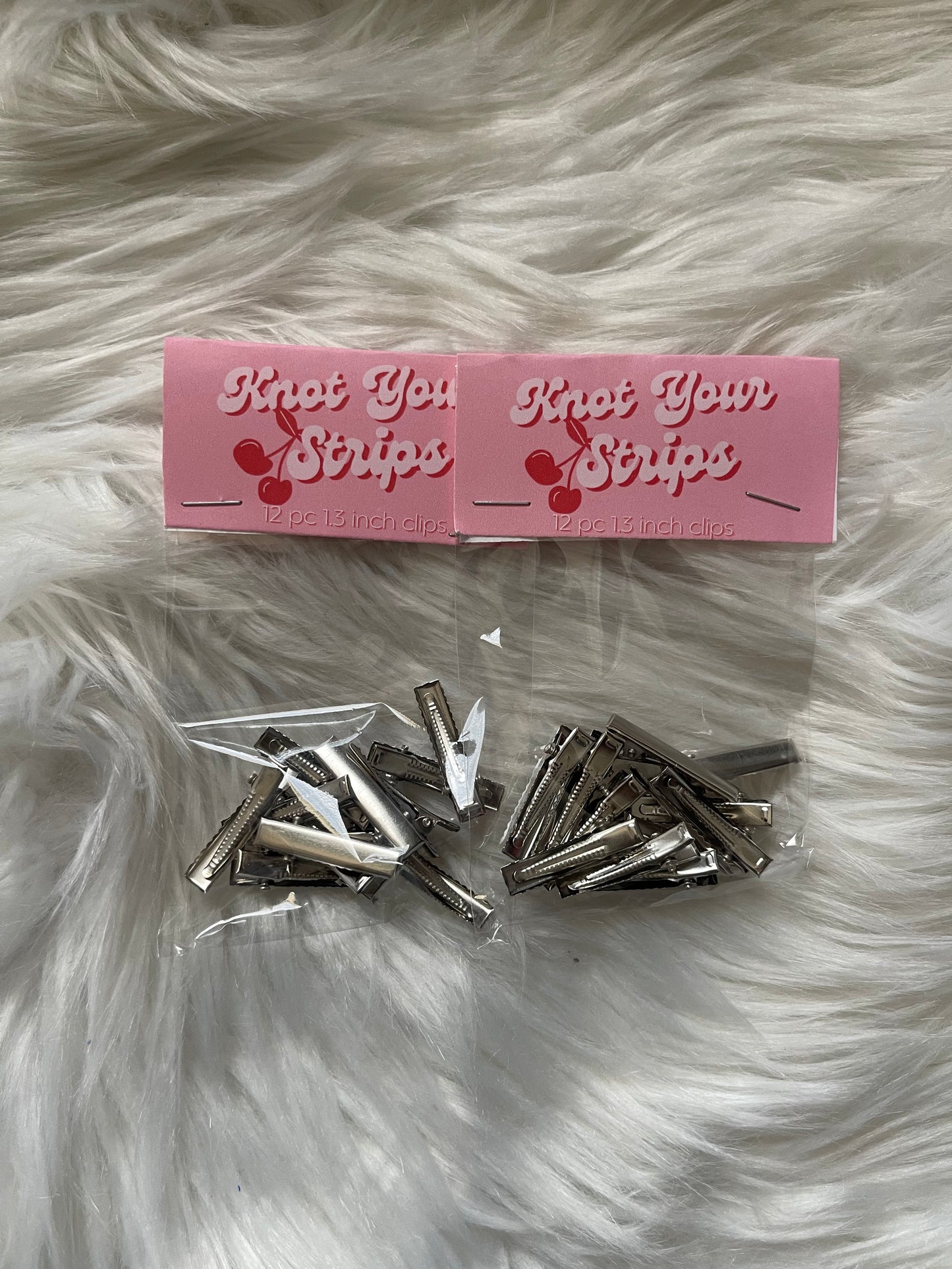1.3 inch silver clips 12pc