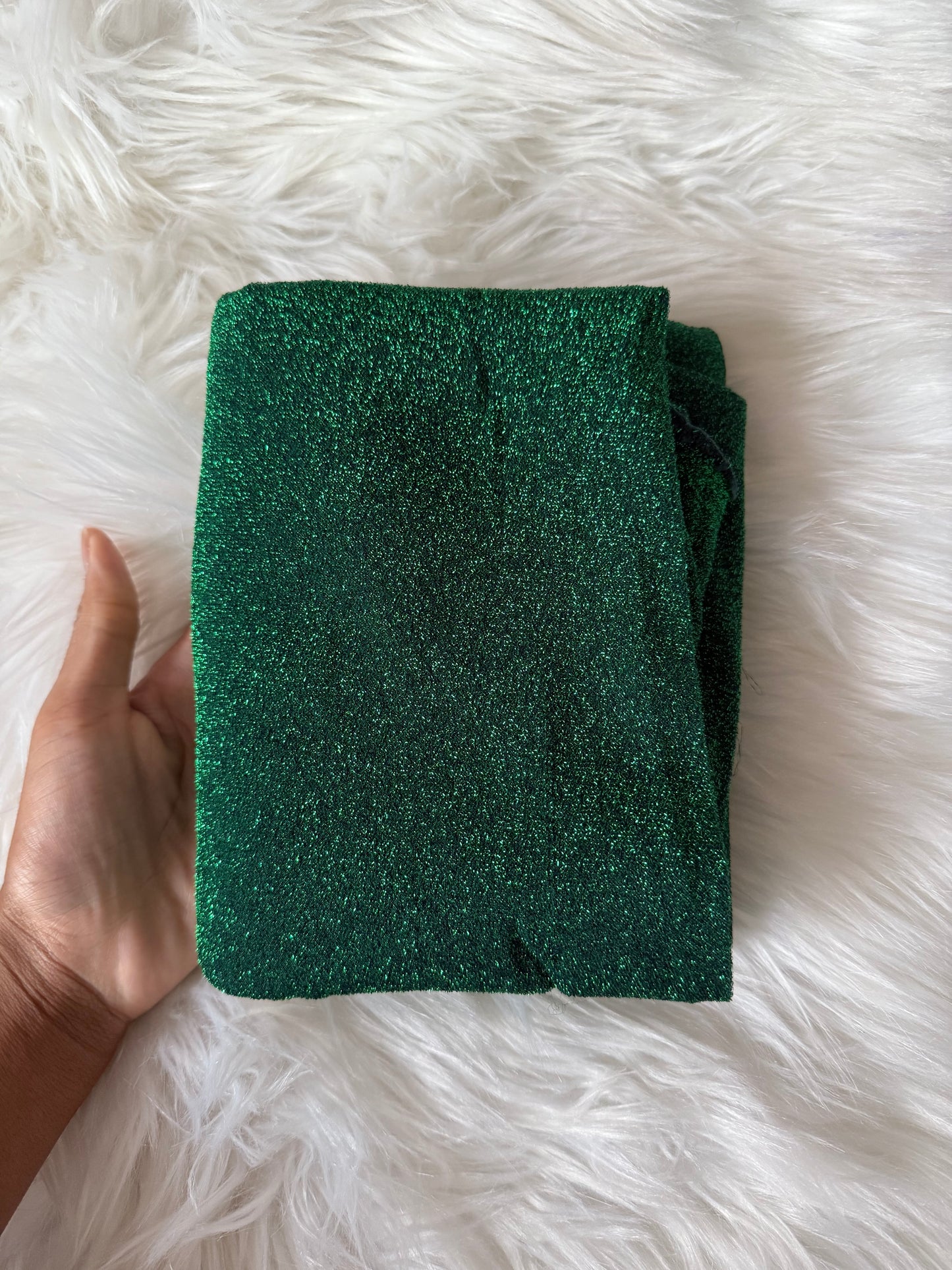 Kelly green shimmer spandex