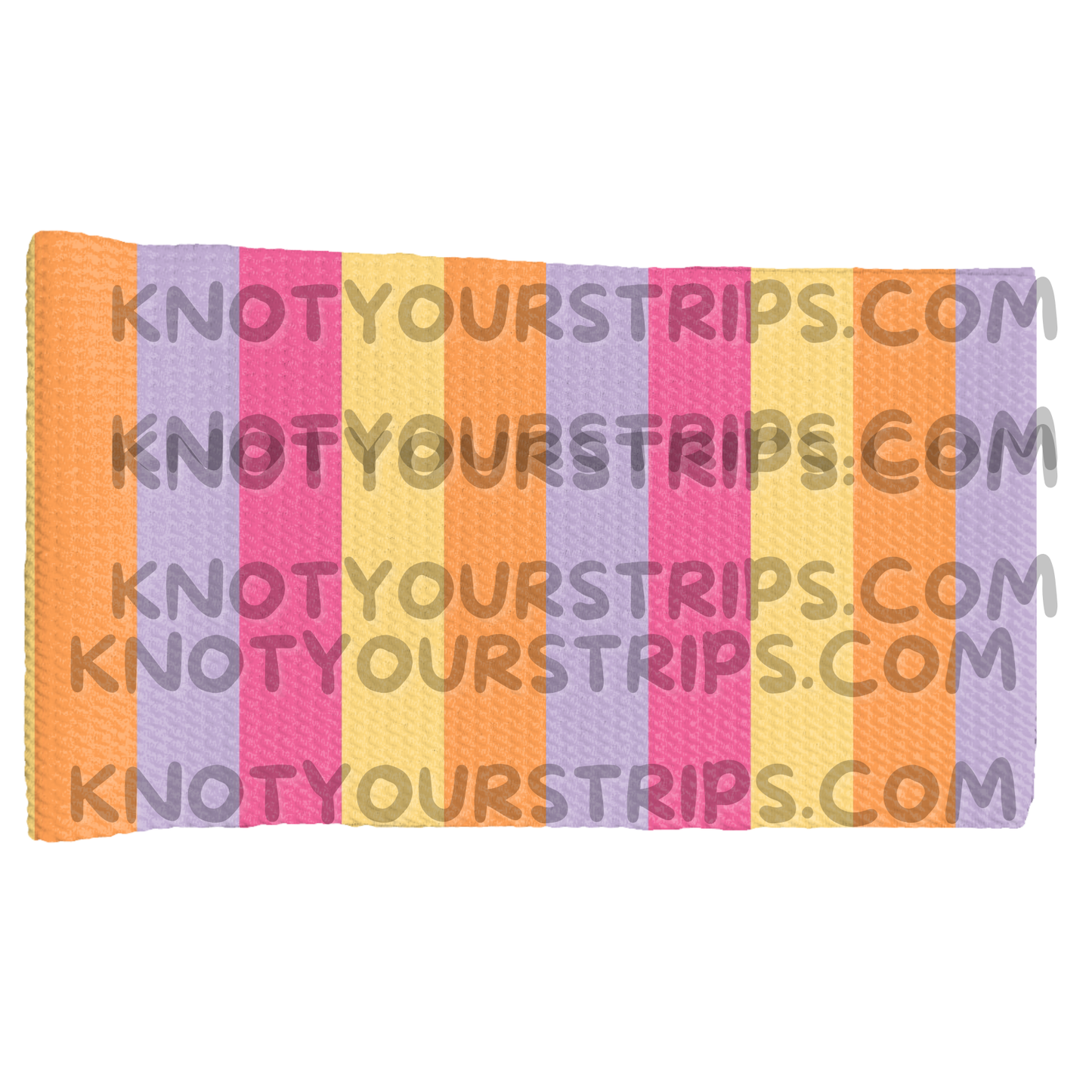 Orange pink and lavendar stripes cord strip
