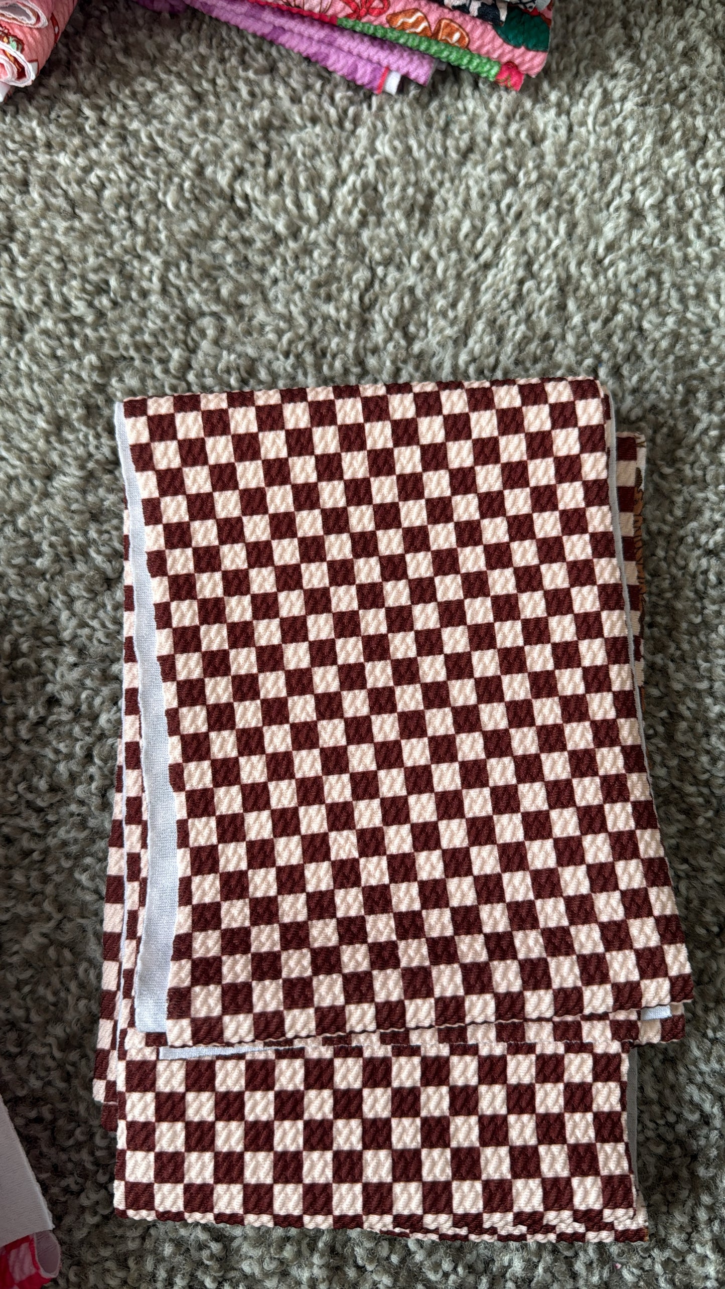 Brown and cream 5xwof strip