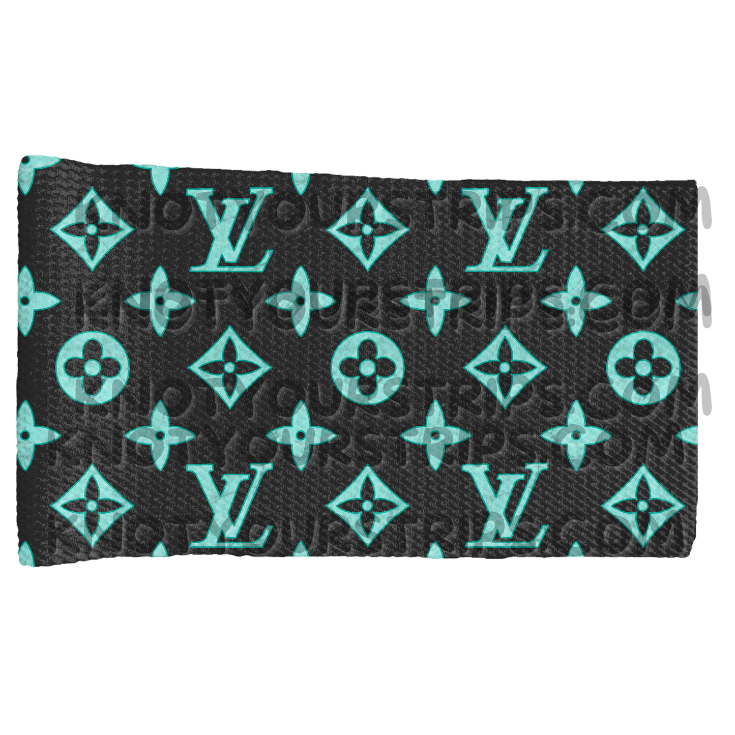 Black on turquoise boujee strip