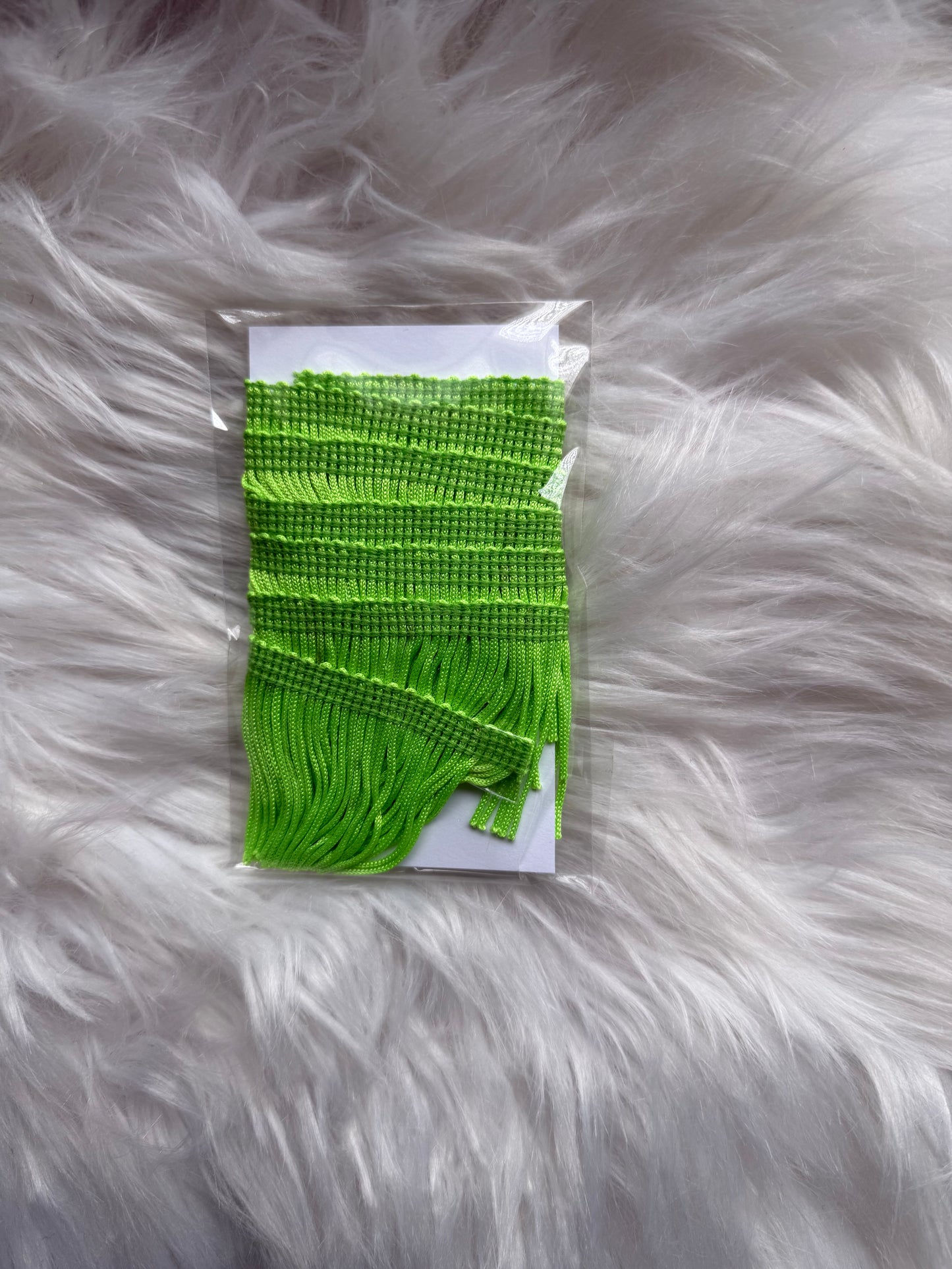 Lime green fringe 1 yard precut