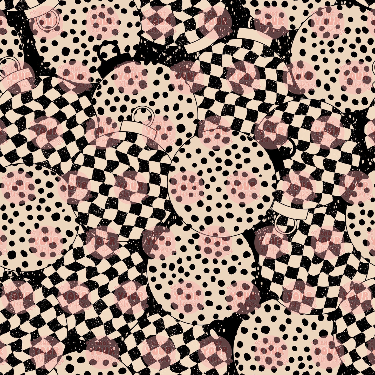 Black and white merry Christmas balls Seamless file