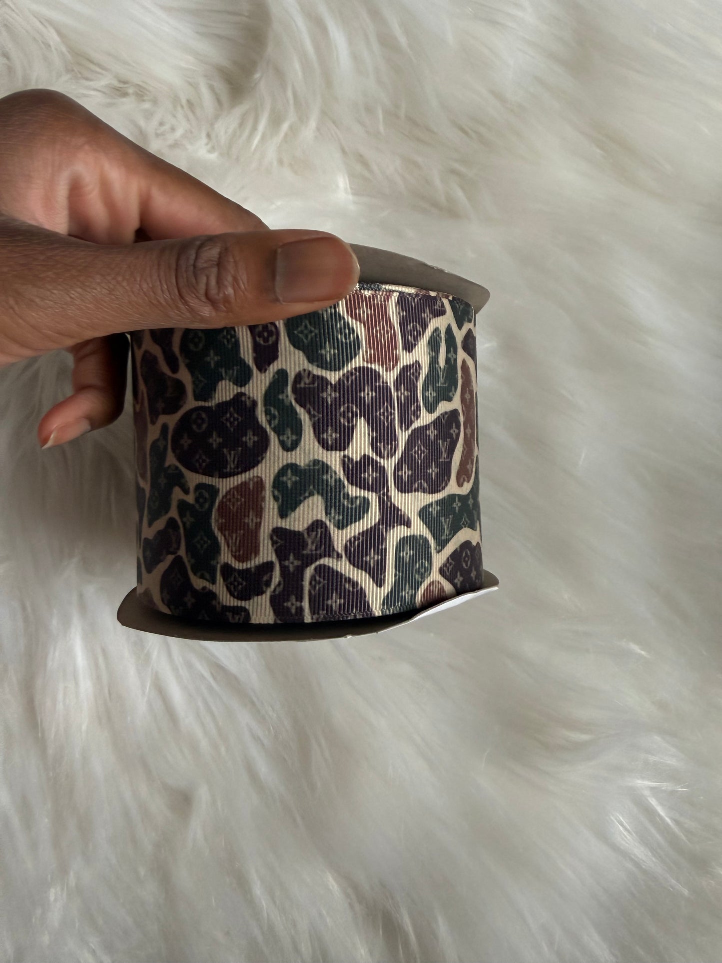 Boujee camo 3 inch ribbon