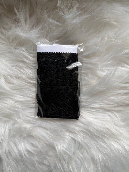 Black fringe 1 yard precut