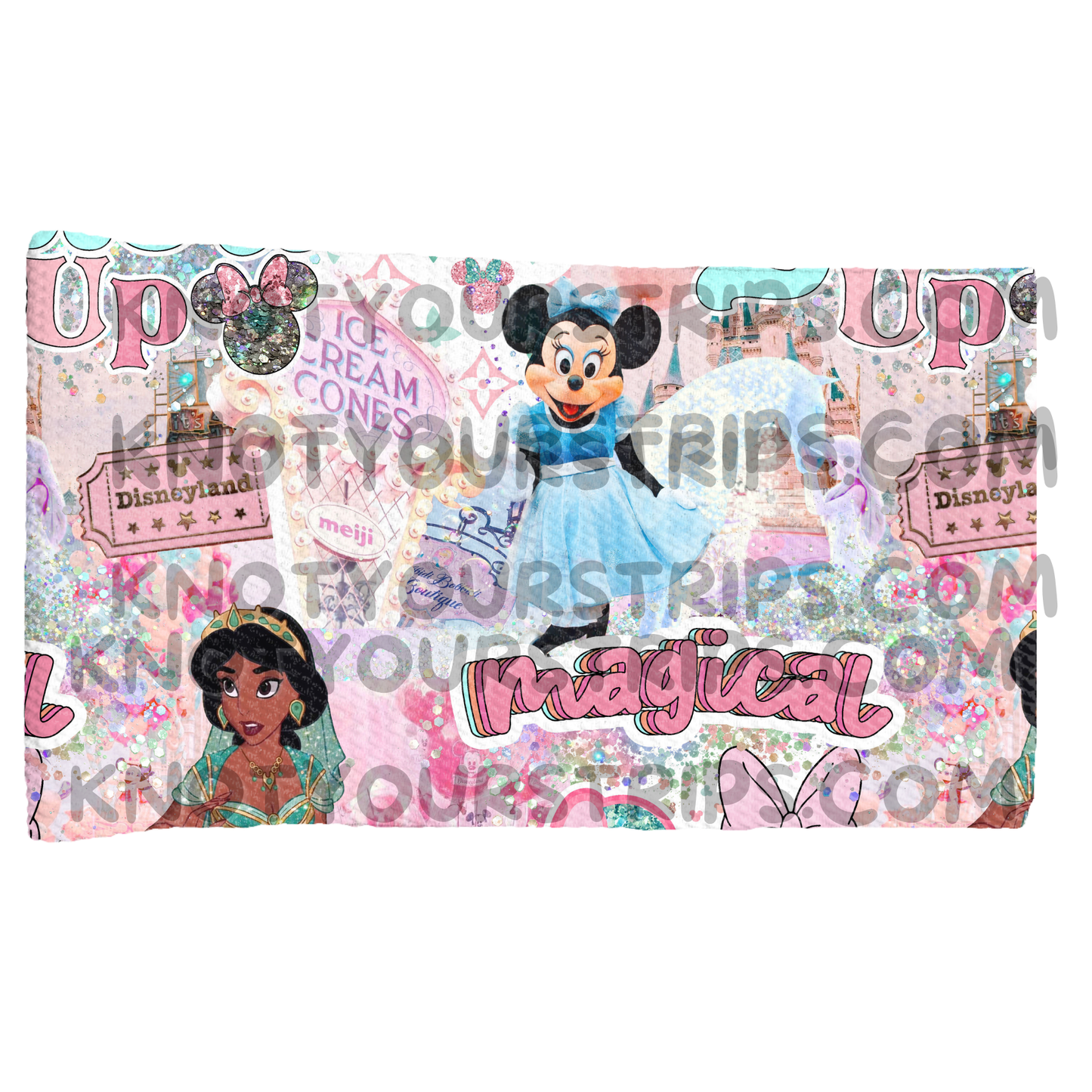 Magical princess on pink collage   strip