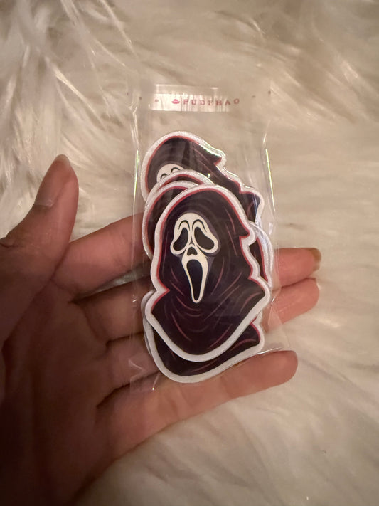 Ghost face acrylic flat back