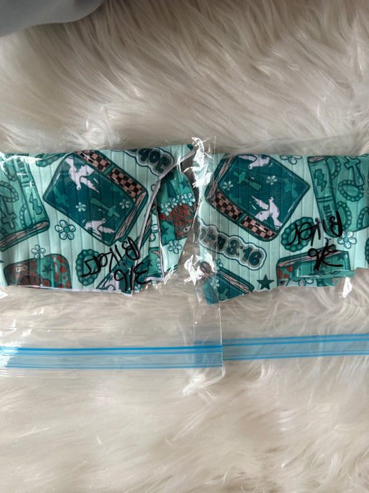 3/6 Turqoise Bible biker shorts