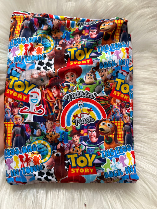 Toy Story collage brushed ribknit