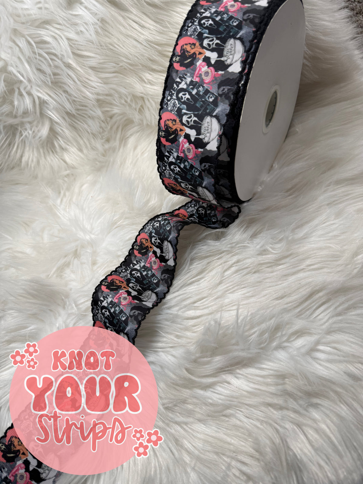 2.5 inch scream collage  moonstich ribbon| Ribbon | Sold by the yard |