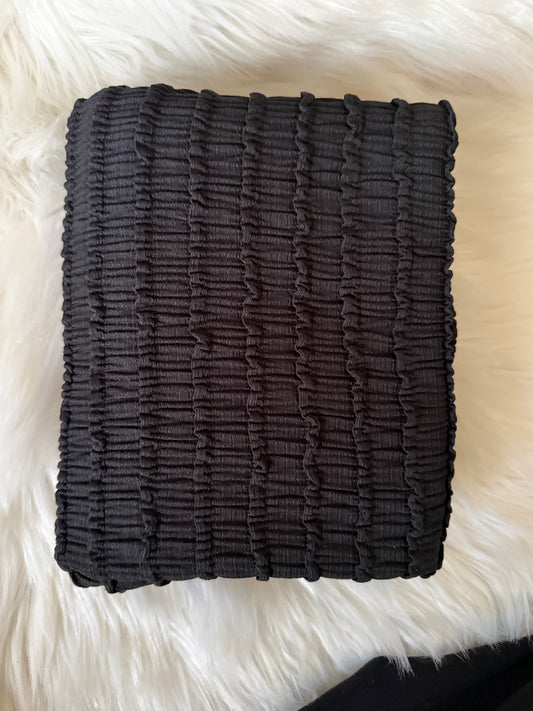 Black ruffle knit