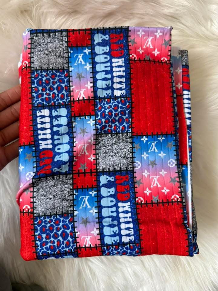 Red white and boujee brushed ribknit