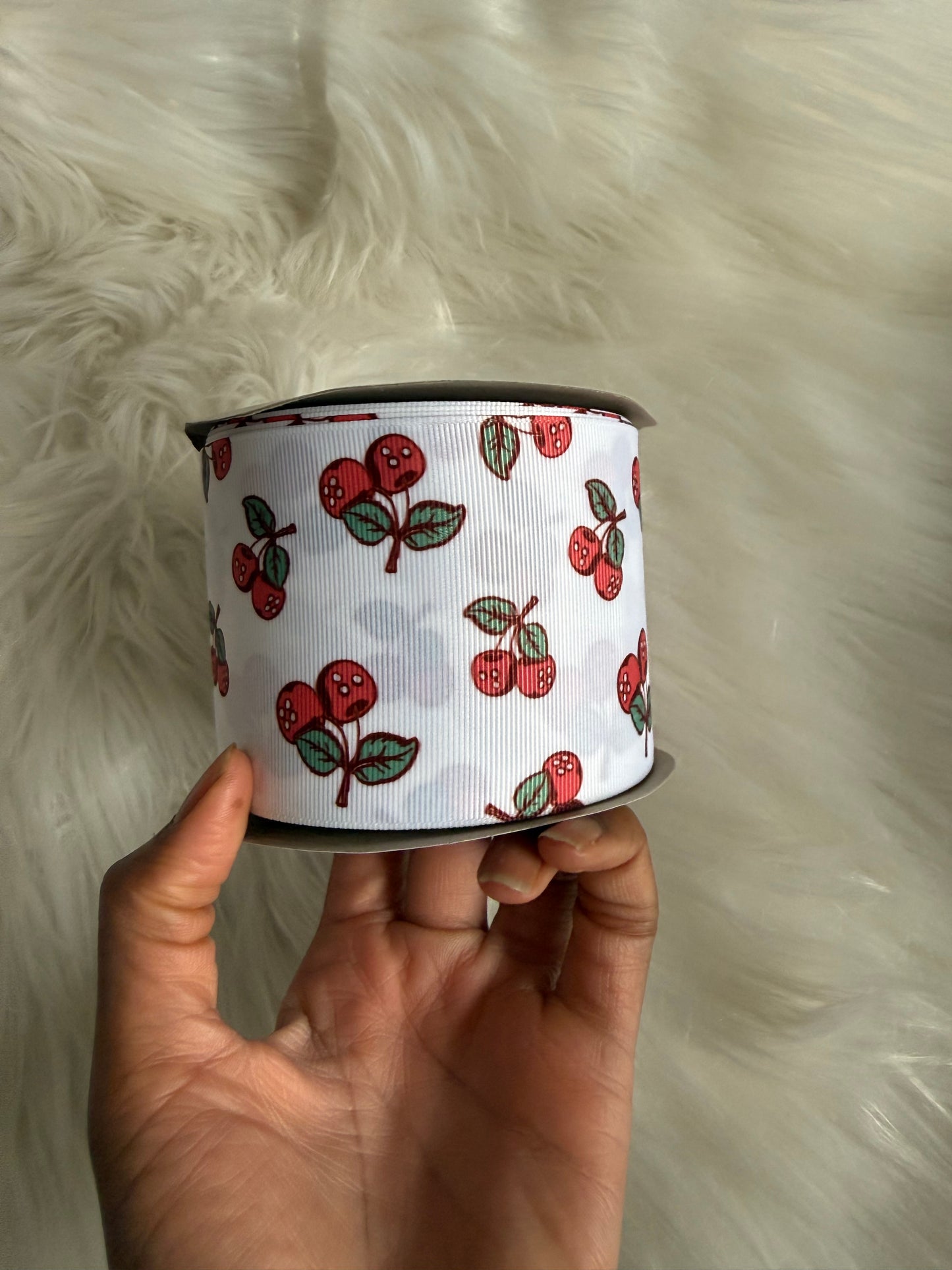 Cherry dice 3 inch ribbon