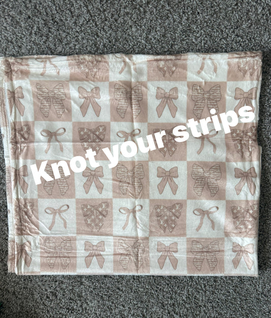 Beige  coquette baby blanket 30x40