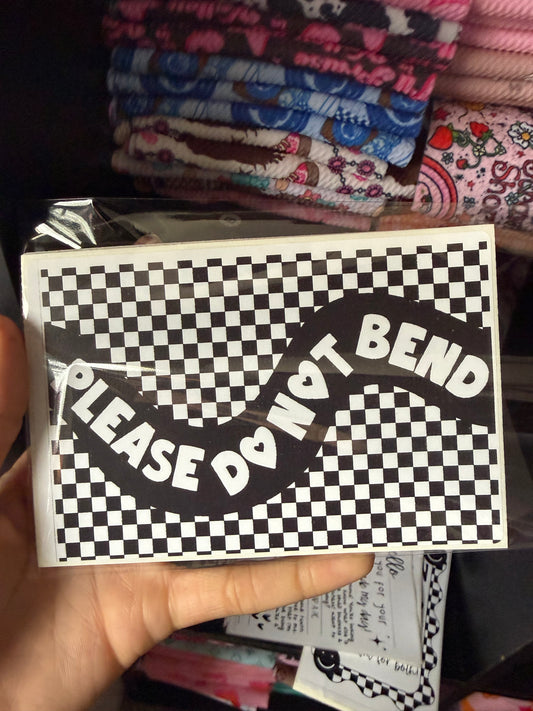 Please do not bend 4x6 packaging sticker