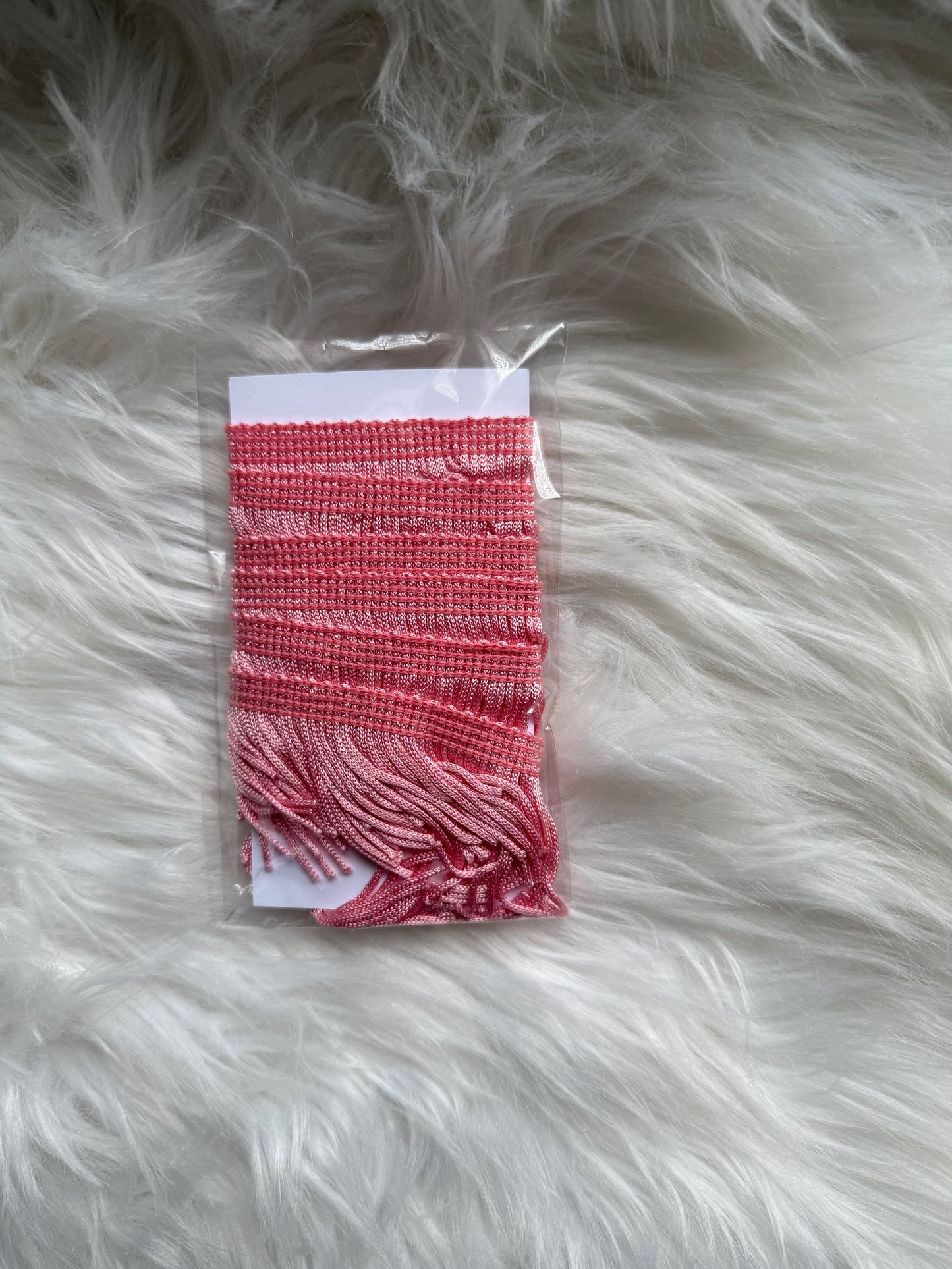 Lite pink   fringe 1 yard precut