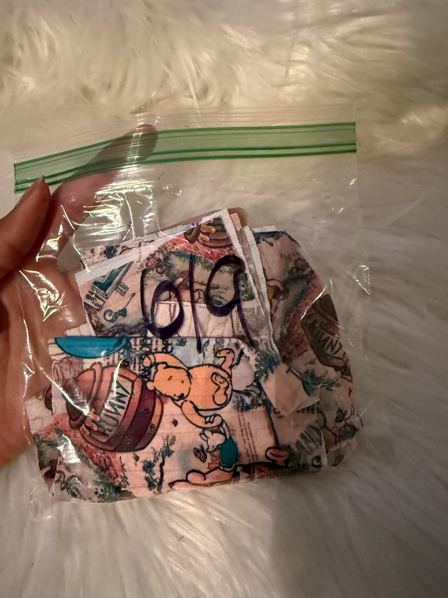 6/9 vintage Pooh bear bummy precut