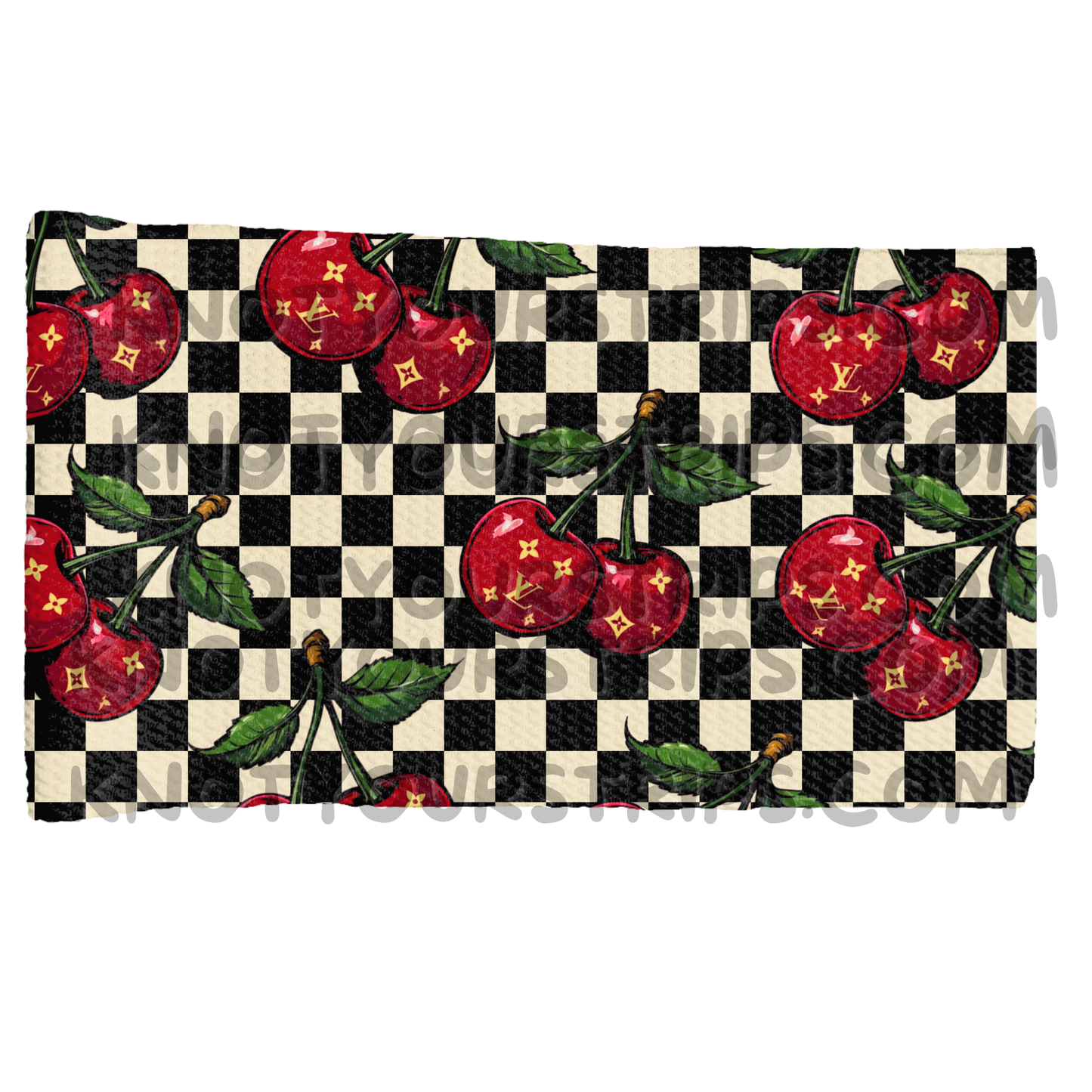Boujee cherries on checkered