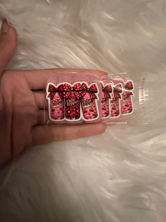 Dr Pepper with bows acrylic flat back