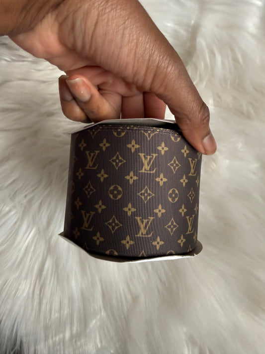 Brown lv 3 inch ribbon