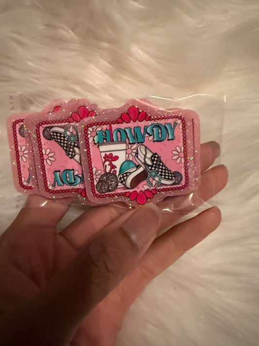 Howdy acrylic flat back