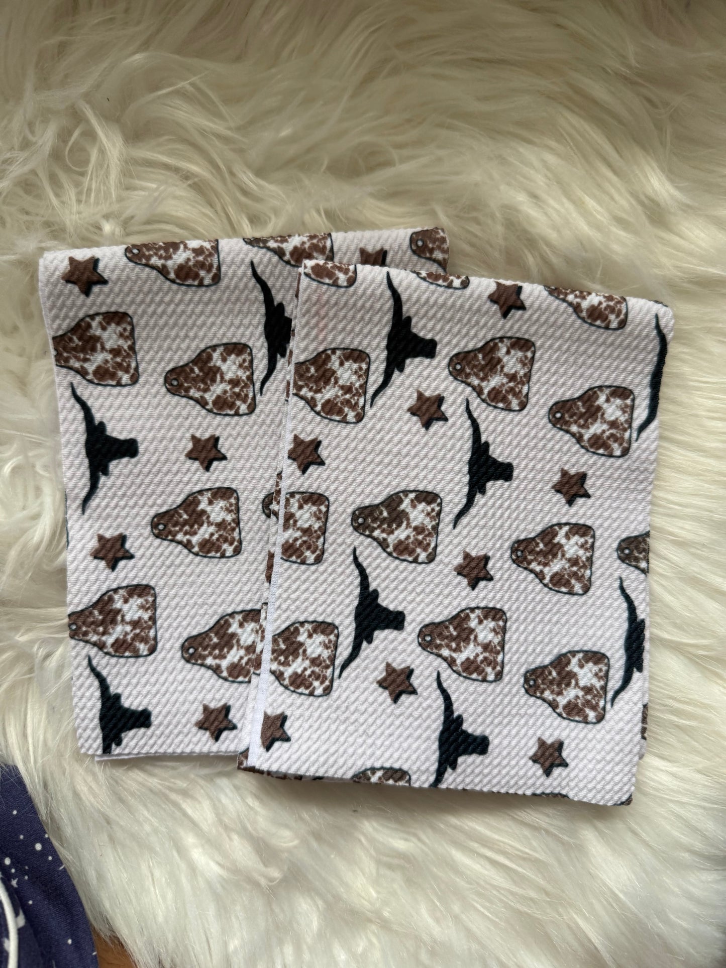 Brown cow tags Bullet strip