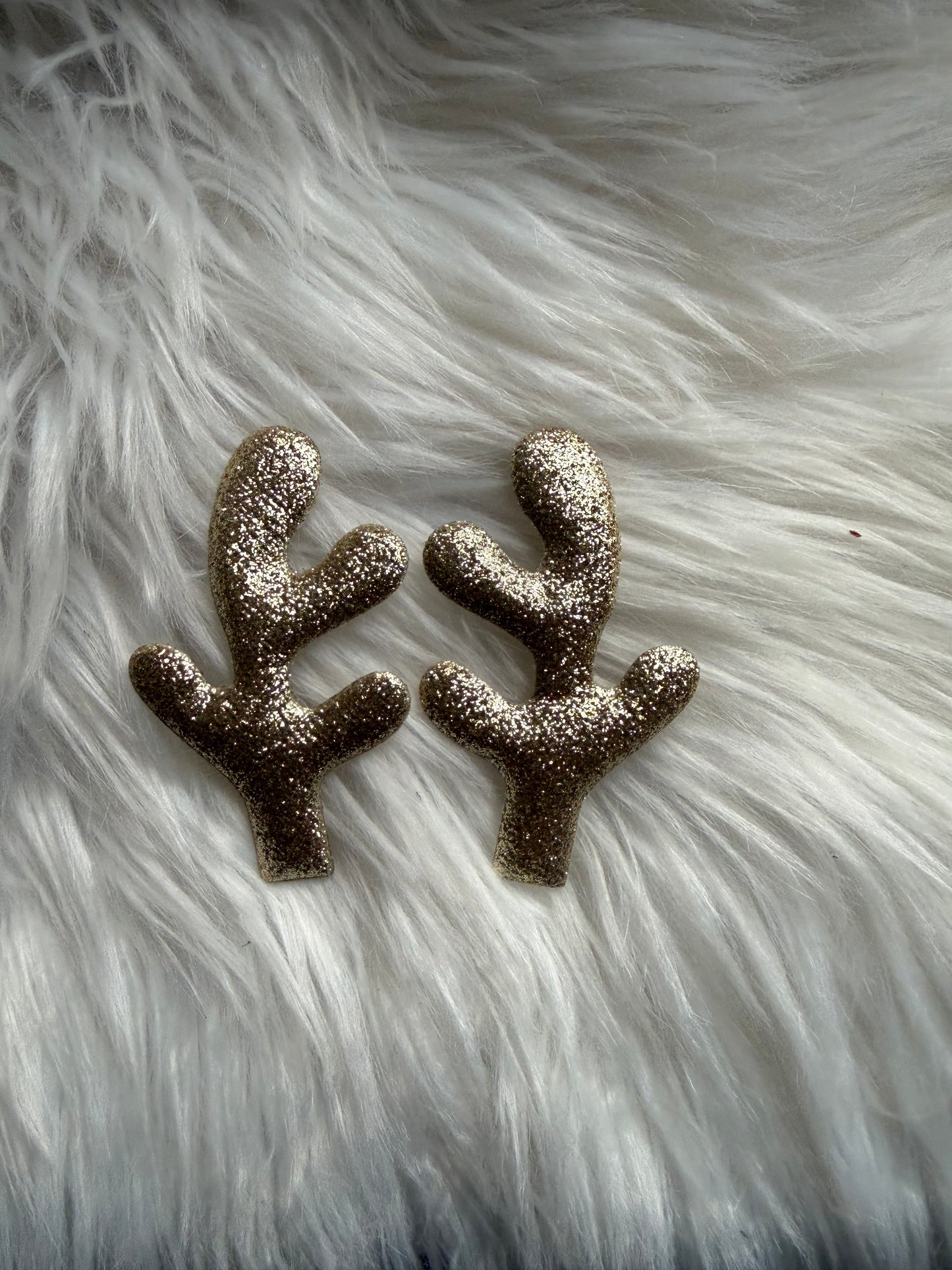 Gold  glitter deer antlers bow accessories