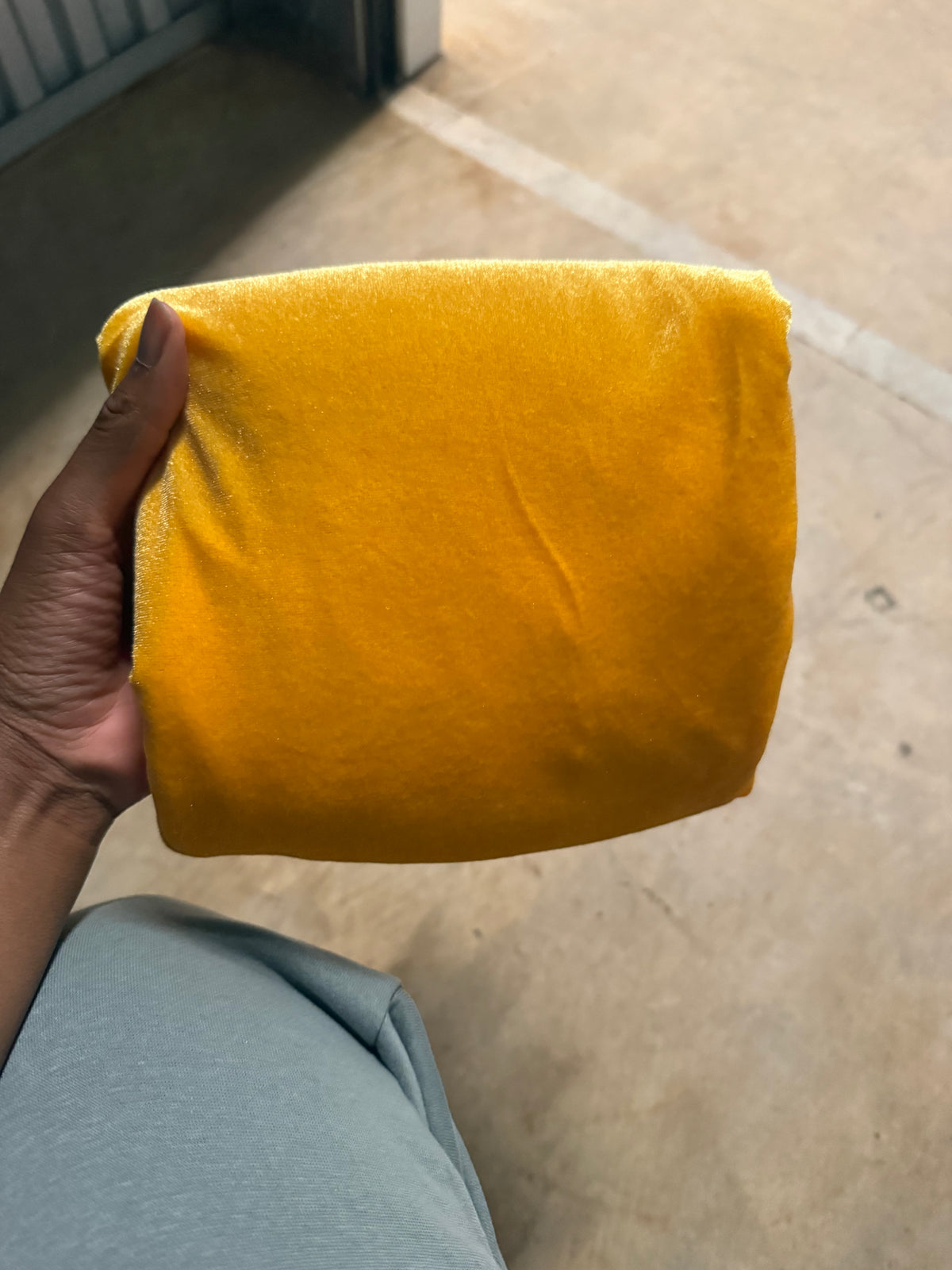 Golden yellow velvet yad